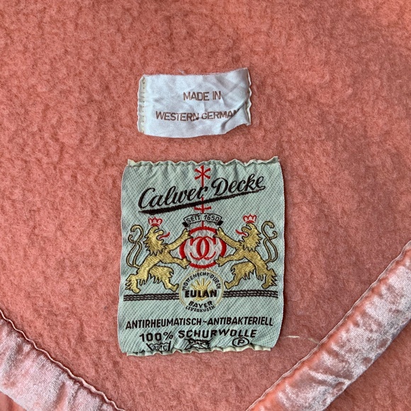 Calwer Decke Vintage 100% Virgin Wool Blanket made in West Germany - Picture 3 of 5
